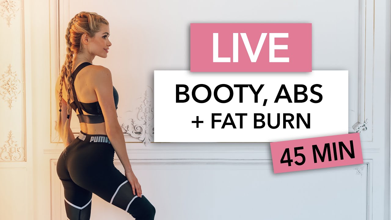 45 MIN BOOTY, ABS + FAT BURN - intense combo for the ultimate burn I LIVE Workout I Pamela Reif